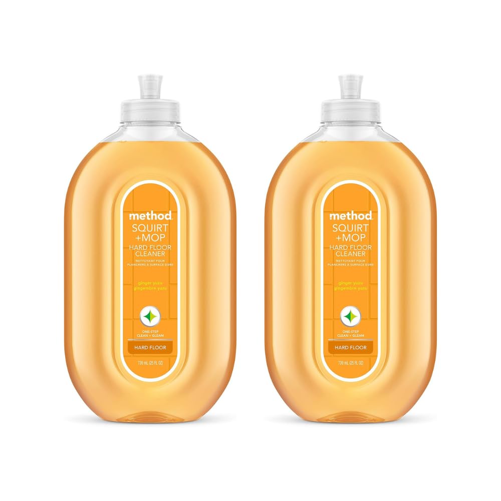 method Squirt + Mop Hard Floor Cleaner, ginger yuzu, 25 ounce, 2 pack, Packaging May Vary