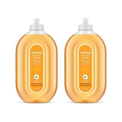 method Squirt + Mop Hard Floor Cleaner, ginger yuzu, 25 ounce, 2 pack, Packaging May Vary