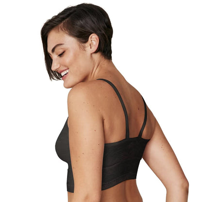Maidenform Women's All-Over Lace Longline Bralette, Black, Small