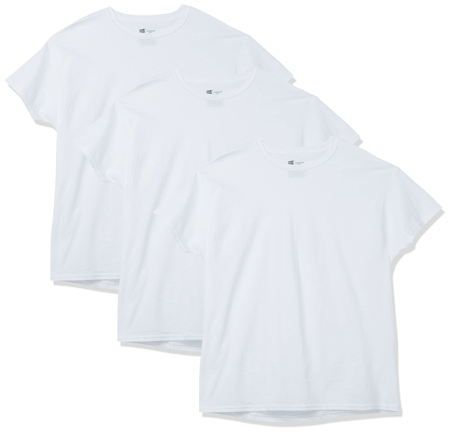 Hanes Ultimate mens Control Crew Neck - Multiple Packs Available undershirts, White 7 Pack, X-Large US