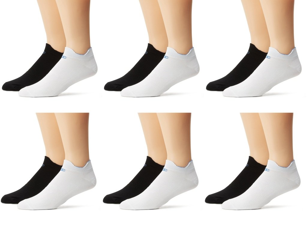 Champion Men's 12Pack Black & White No-Show Athletic Low Cut Socks, Shoe 6-12