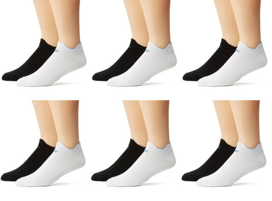Champion Men's 12Pack Black & White No-Show Athletic Low Cut Socks, Shoe 6-12