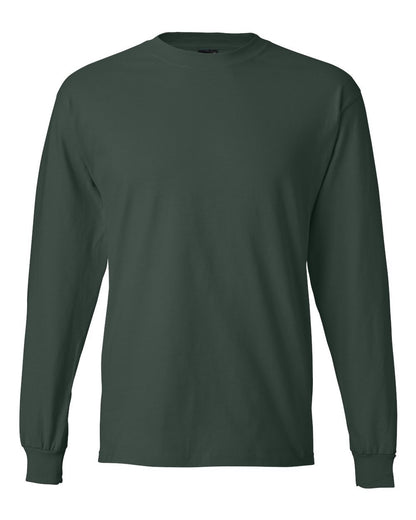 Hanes Long Sleeve Beefy-T T-Shirts (3X-Large, Deep Forest)