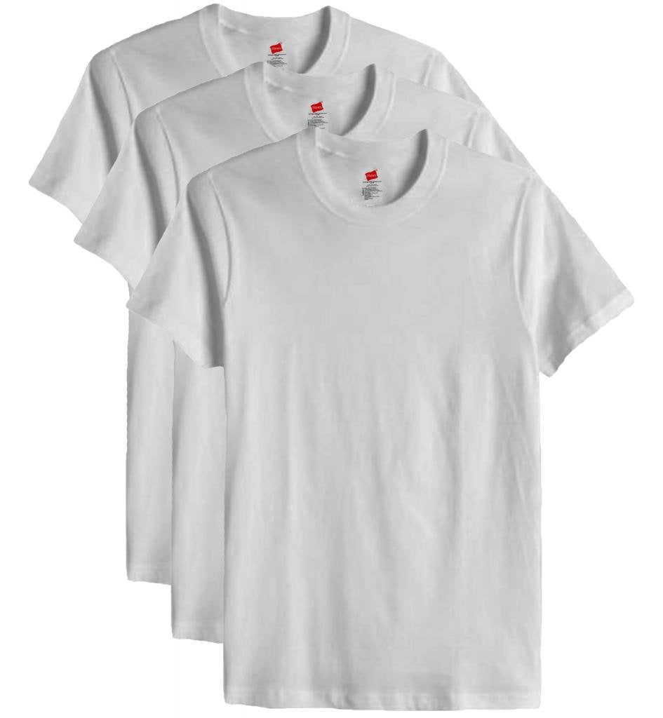 Hanes Ultimate Men's 6 Pack FreshIQ V-Neck Tee, White, Small