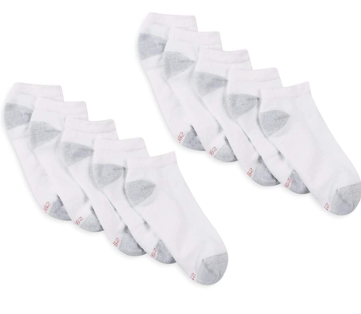 Hanes Platinum 10-Pack Low Cut Socks White 10-13 (US Men's 6-12 Shoe Size)