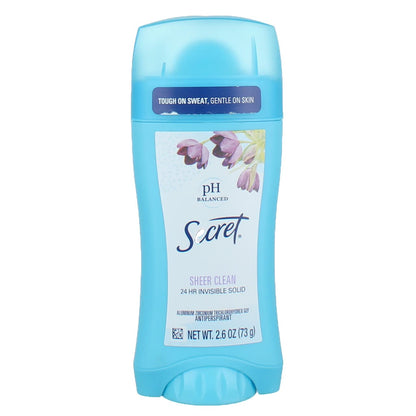 Secret Original Sheer Clean Scent Women's Invisible Solid Antiperspirant & Deodorant, 6 Count