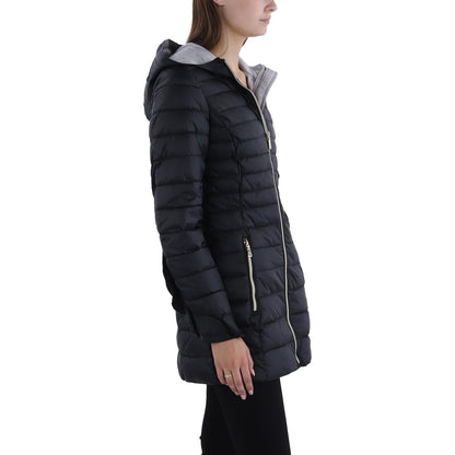 Tahari Womens Insulated Lightweight Puffer Jacket Black XL