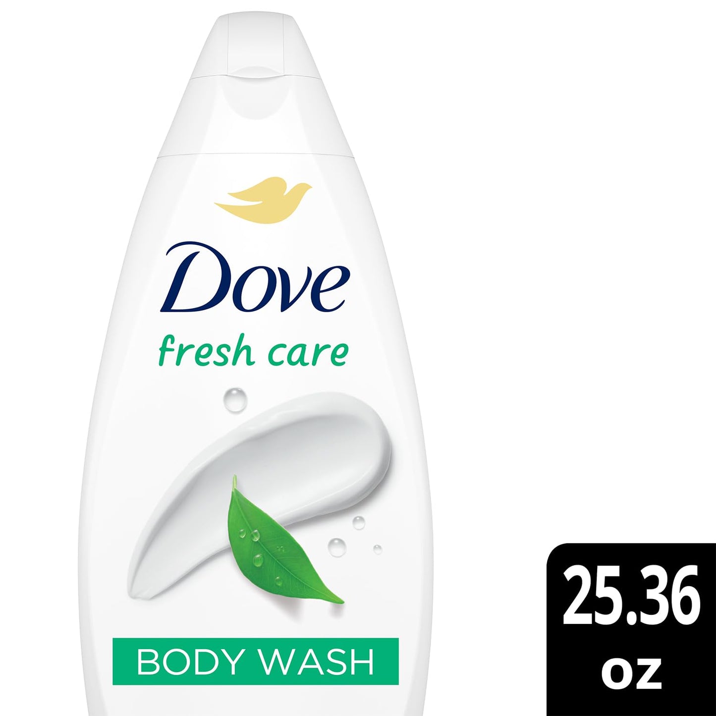 Dove Body Wash, Fresh Care, Value-Size 4-Pack - Soothing Moisturizing Cleanser for Soft Skin, 25.36 Oz Ea