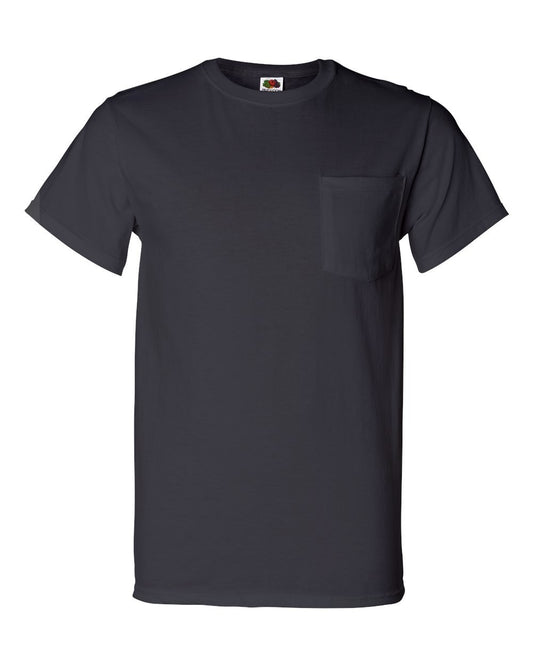 Fruit of the Loom Men's Pocket Tees , Black, XXX-Large(Pack of 2)