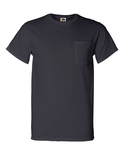 Fruit of the Loom Men's Pocket Tees , Black, XXX-Large(Pack of 2)