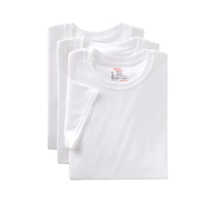 Hanes Cotton Modal Men's 3-Pack FreshIQ Crew Neck Tee, White, X-Large