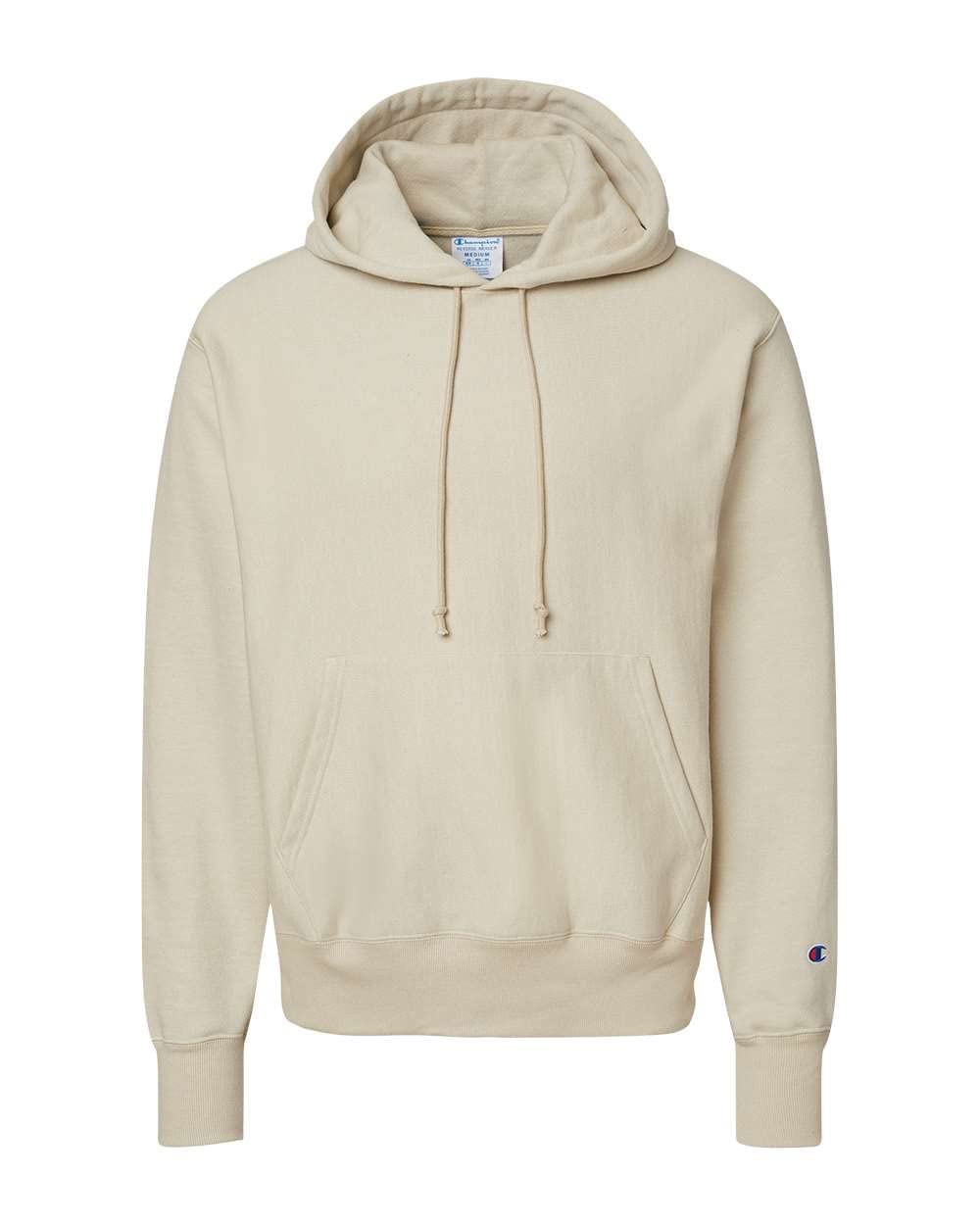 Champion Mens Reverse Weave Hooded Sweatshirt, 3XL, Sand