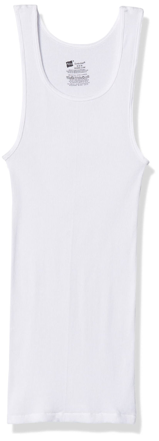 Hanes Men's Tagless ComfortSoft White A-Shirt 12-Pack