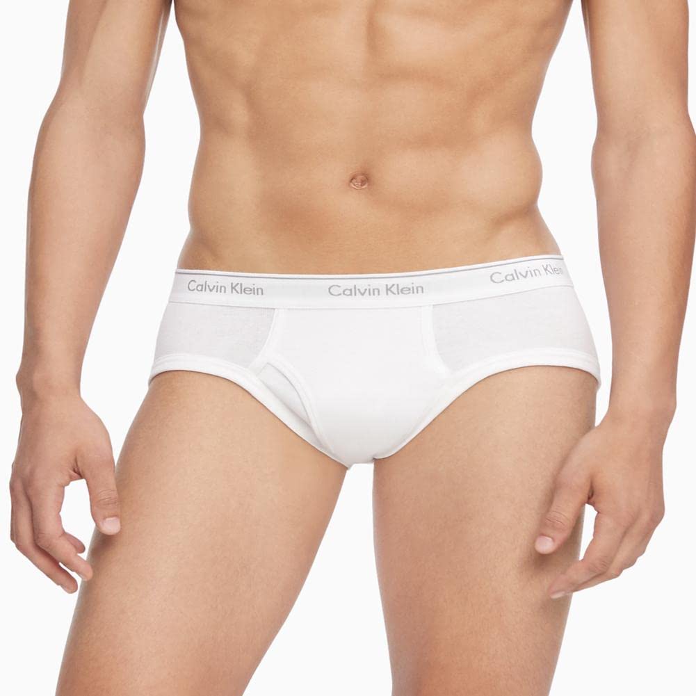 Calvin Klein Men's Cotton Classics Multipack Briefs, White (6 Pack), S