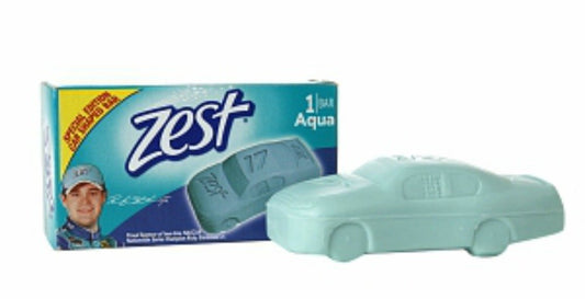 Zest Special Edition Car Shaped Bar 1 Soap Bar Aqua Net Weight 3.2 Oz