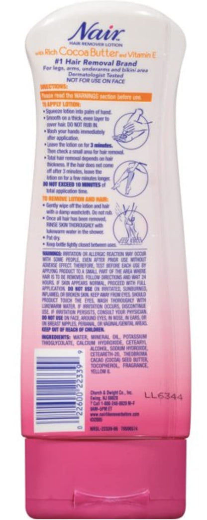 Nair Hair Remover Lotion Cocoa Butter & Vitamin E 255g by Nair