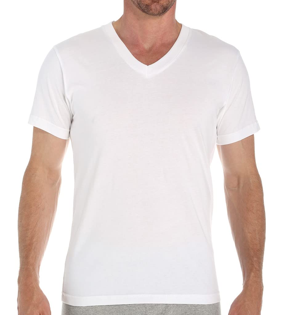 Munsingwear Cotton V-Neck T-Shirts - 3 Pack (MW52) XL/White