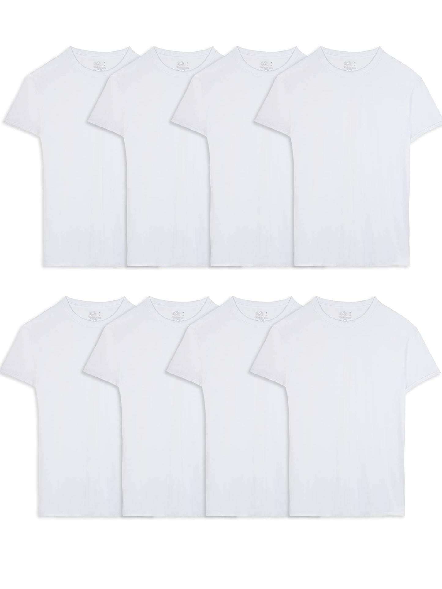 Fruit of the Loom Men's Eversoft Cotton Stay Tucked Crew T-Shirt, Regular-6 Pack Black/Grey, x_l
