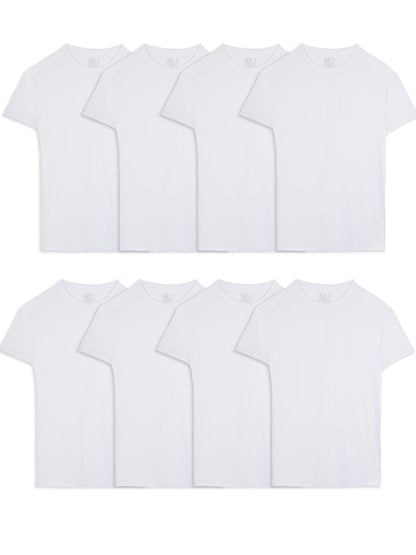 Fruit of the Loom Men's Eversoft Cotton Stay Tucked Crew T-Shirt, Regular-6 Pack Black/Grey, x_l