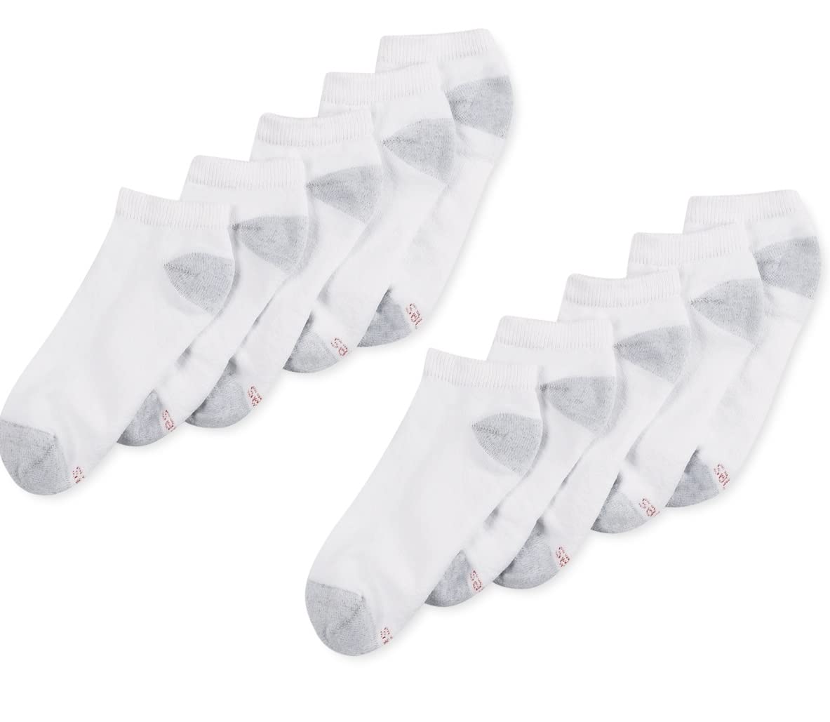 Hanes Platinum 10-Pack Low Cut Socks White 10-13 (US Men's 6-12 Shoe Size)