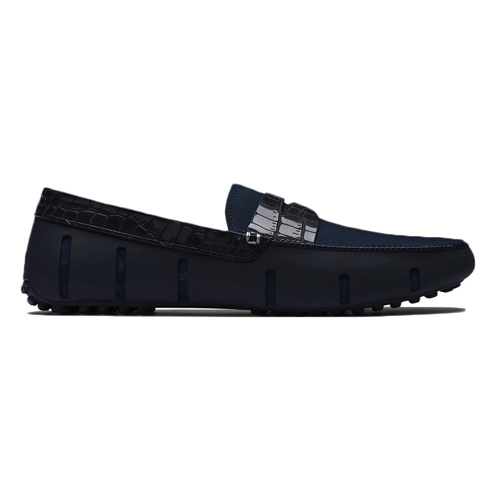 SWIMS New Penny Loafer Alligator Navy 9.5 Mens Shoes