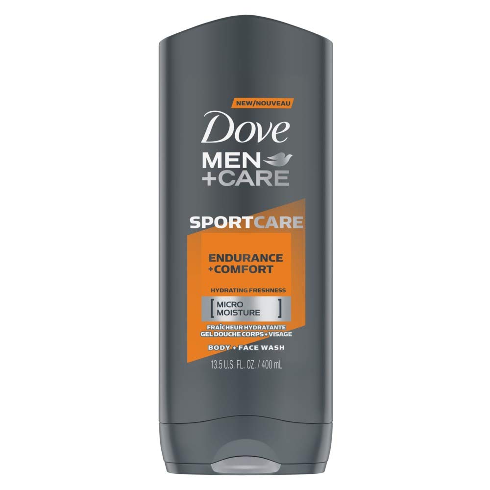 Dove Men + Care - Body + Face Wash - Sport Care - Endurance + Comfort - Net Wt. 13.5 FL OZ (400 mL) Per Bottle - One (1) Bottle