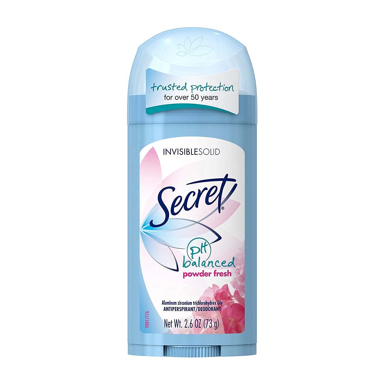 Secret Invisible Solid Antiperspirant and Deodorant, Powder Fresh, 2.6 Ounce (Pack of 6)