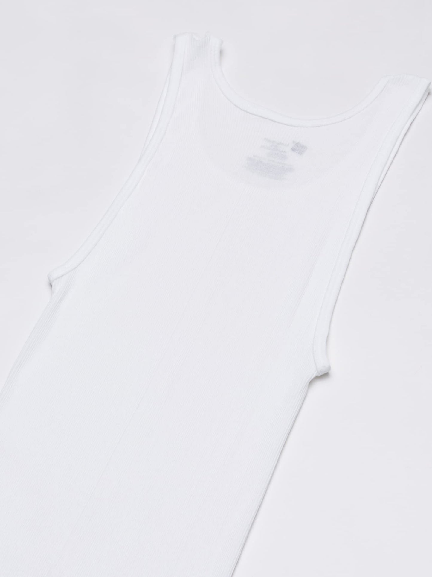 Hanes Men's Big and Tall Tank Tagless Fresh IQ Comfort Soft Ribbed A-Shirt 100% Cotton - 6 Pack XL Tall White