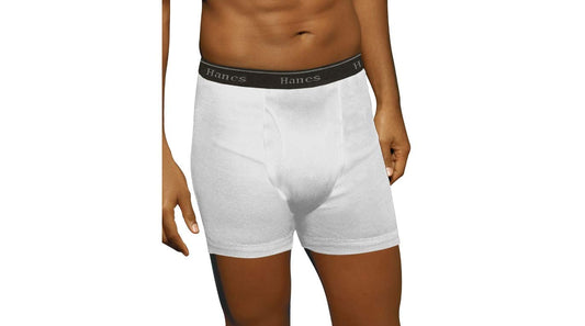 Hanes Mens Tagless Boxer Brief 6-Pack (White, XX-Large)