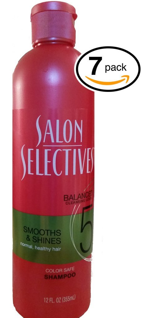 (PACK OF 7 BOTTLES) Salon Selectives LEVEL 5, Color-Safe Shampoo. Enhances Normal Hair, making it Thicker, Smoother, Shinier, & More Manageable! PH Balanced Formula! (7 Bottles, 12oz Each Bottle)