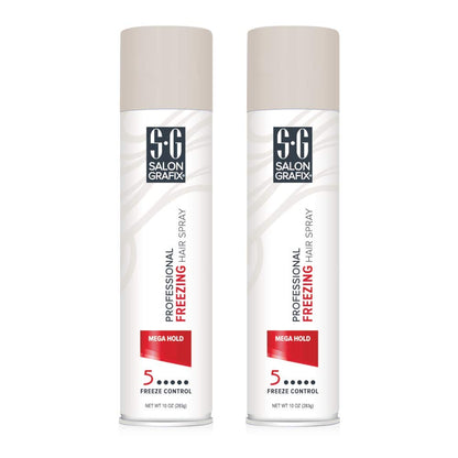 Salon Grafix Professional Freezing Hair Spray, Mega Hold, 10 oz (Pack of 3)