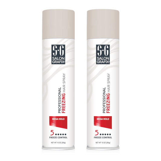 Salon Grafix Professional Freezing Hair Spray, Mega Hold, 10 oz (Pack of 3)