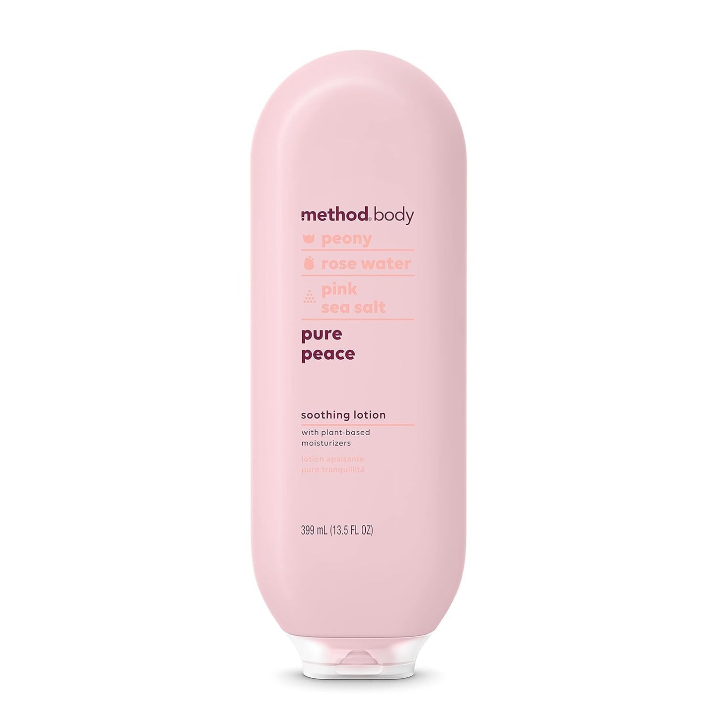 Method Daily Lotion, Pure Peace, Plant-Based Moisturizer for 24 Hours of Hydration, 13.5 Fl Oz (Pack of 6)