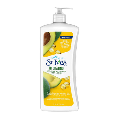 St. Ives Daily Hydrating Vitamin E & Avovado Body Lotion 21 Fl Oz (Pack of 6)