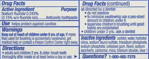 Kids Crest Toothpaste - Cavity Protection, 2.7 Oz,(pack of 6)