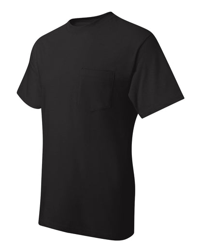 Hanes Men's 2 Pack Short-Sleeve Pocket Beefy-T (Black, Medium/38-40" Chest)