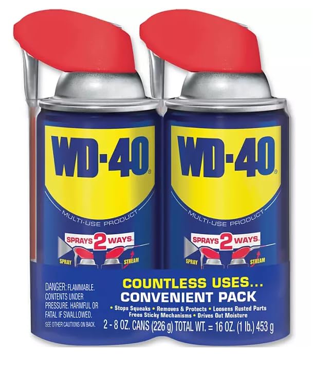 WD-40 Original Formula, Multi-Use Product with Smart Straw Sprays 2 Ways, 8 OZ [3-Pack]