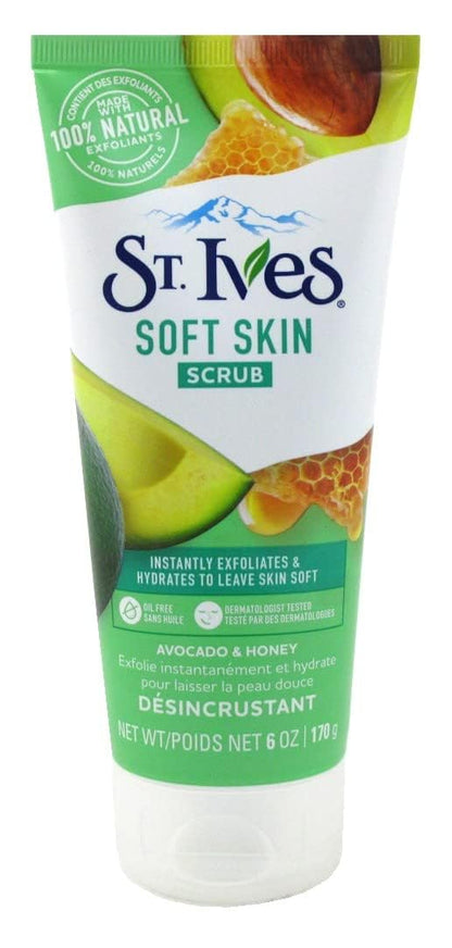 St Ives Scrub Avocado & Honey Soft Skin 6 Ounce (Pack of 3)