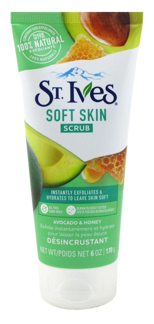 St Ives Scrub Avocado & Honey Soft Skin 6 Ounce (Pack of 3)