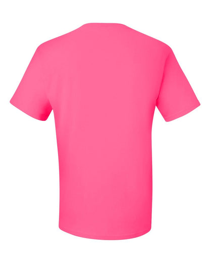 Jerzees Men's Shoulder To Shoulder Taping T-Shirt, X Large, Neon Pink
