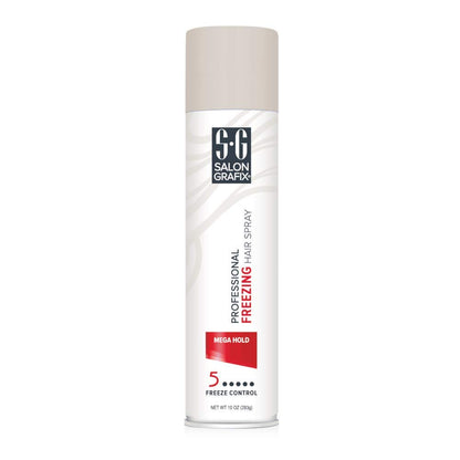Salon Grafix Professional Freezing Hair Spray, Mega Hold, 10 oz (Pack of 3)