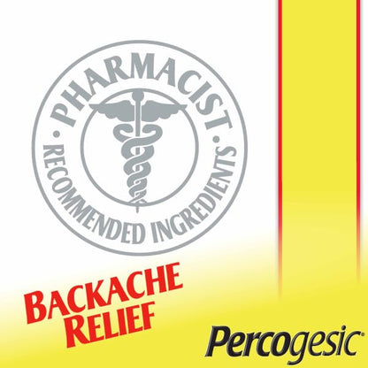 Percogesic Backache Relief Pain Reliever, Maximum Strength, 48 Tablets (3 Pack)