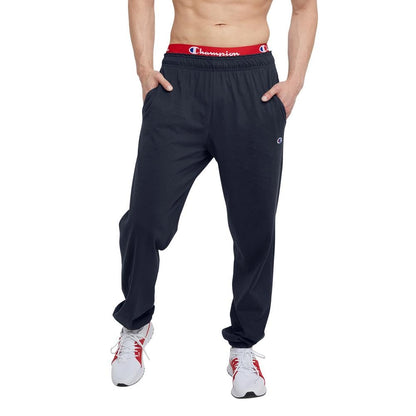 Champion, Lightweight Lounge, Jersey Knit Casual Pants for Men (Reg. or Big, Navy C Patch Logo, XX-Large Tall