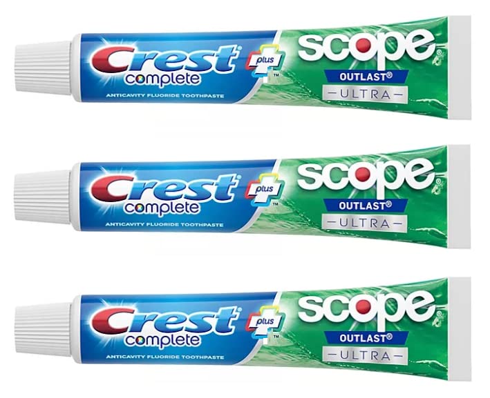 Crest Complete Whitening Plus Scope Outlast Ultra Toothpaste 6.5 oz (184g) - Pack of 4