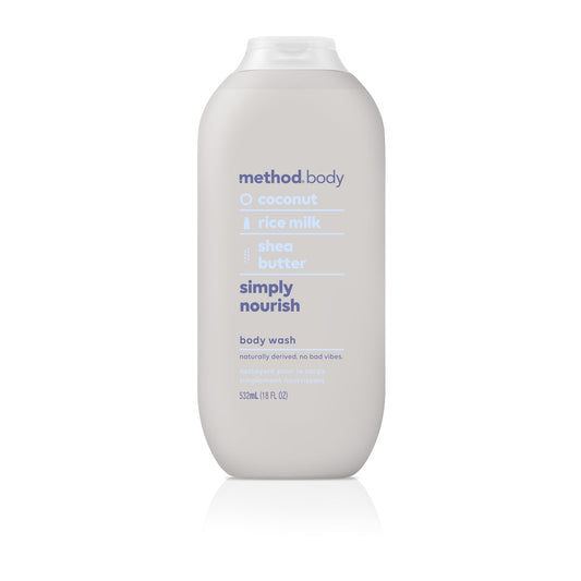 Method Body Wash, Simply Nourish, Paraben and Phthalate Free, 18 oz (Pack of 1)