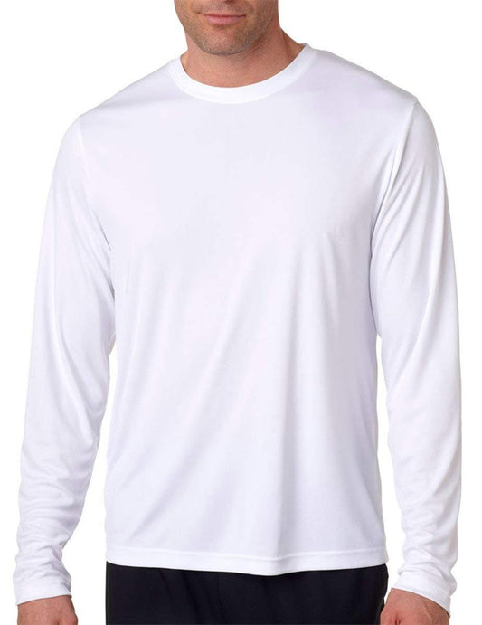 Hanes mens Cool DRI Long Sleeve athletic shirts, 1 Navy White, X-Small US