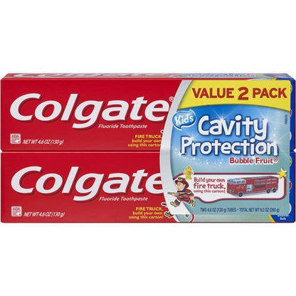 Colgate Kids Toothpaste Bubble Fruit - 4.6oz 2pk