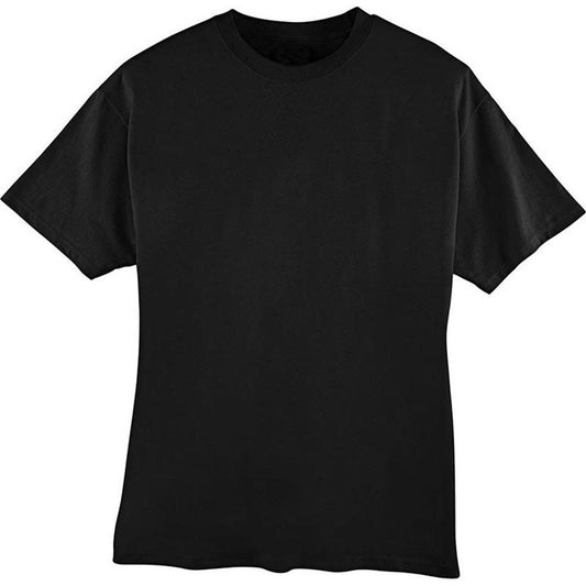 Hanes Adult Tagless Short-Sleeve Bottom Hem Beefy T-Shirt, Blk, XXXX-Large