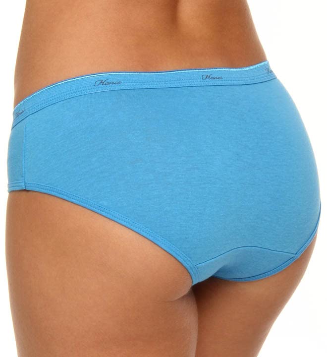 Hanes Women's 3-Pack No Ride Up 100% Cotton Hipsters, 3 Pack-White, 6