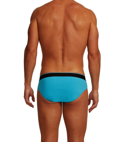 Papi Men's 3-Pack Cotton Stretch Brief, Black/Cobalt/Blue, X-Large